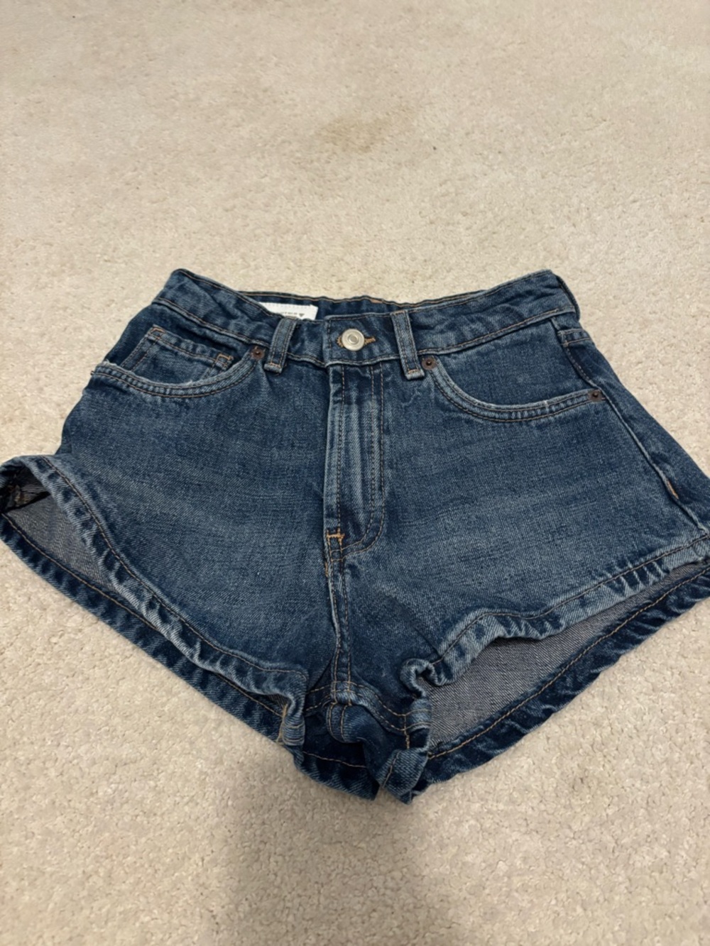 Zara Dark Blue Denim Shorts